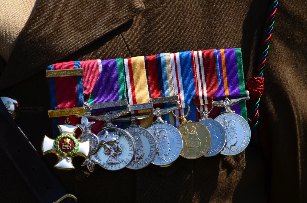 Veteran with medals